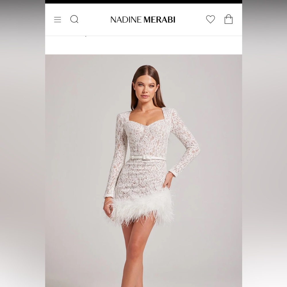 NADINE MERABI CARLY WHITE DRESS